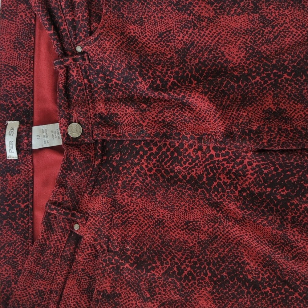 Per Se Snake Print Pattern Pants - Size 12 - image 7